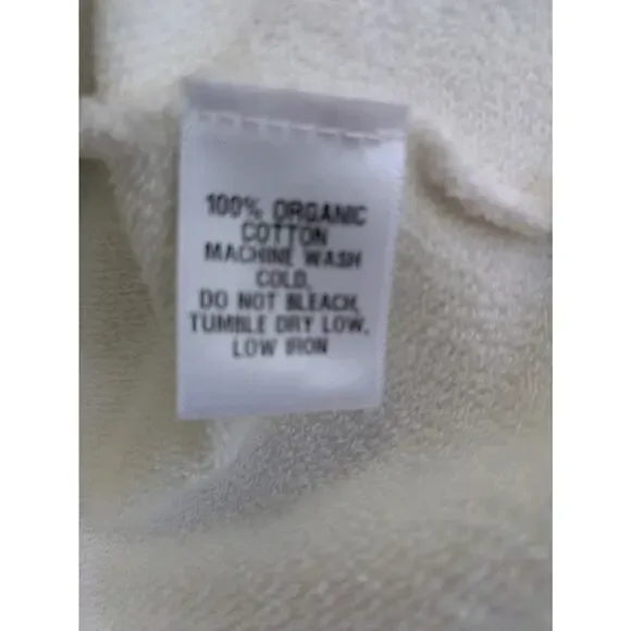 Emerson Fry Sweatshirt Raw Edge White Turtleneck XS Minimalist Crop Luxe Top - Picture 6 of 10